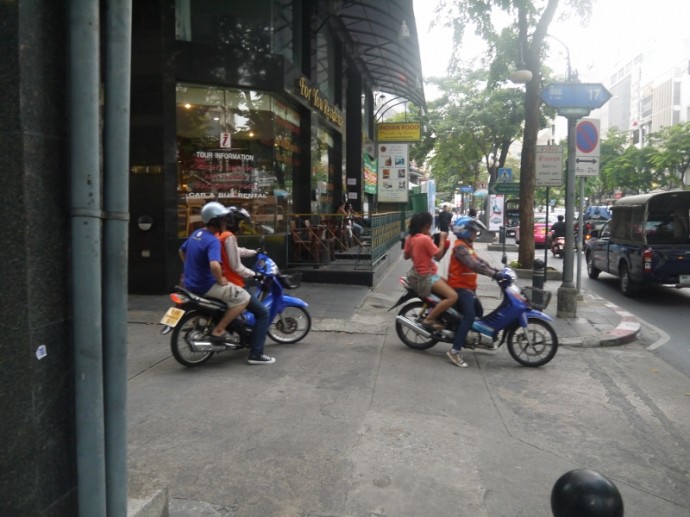 Motorbike Taxis In Silom