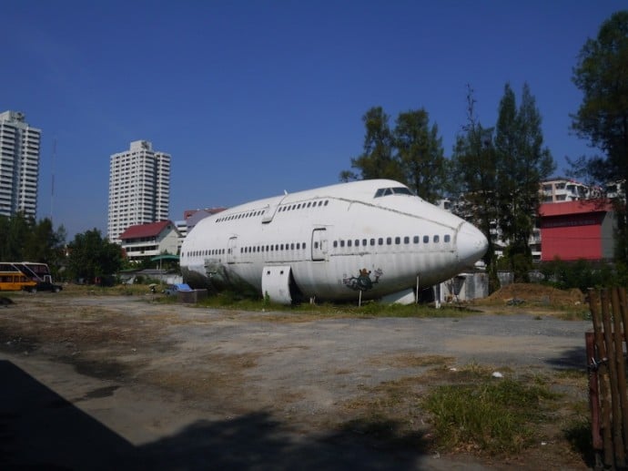 Airplane Sitting In What Was Once A Beer Garden