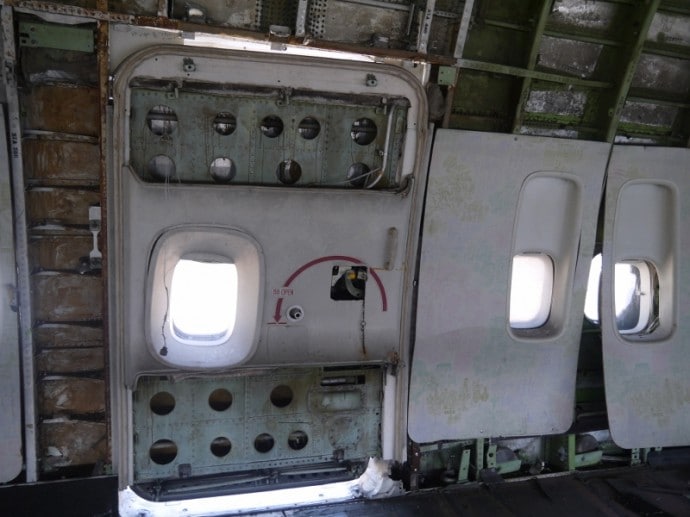 Front Door Of Abandoned 747 Airplane