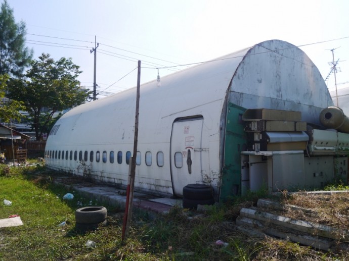 Abandoned 747 Converted Into Storage Shed