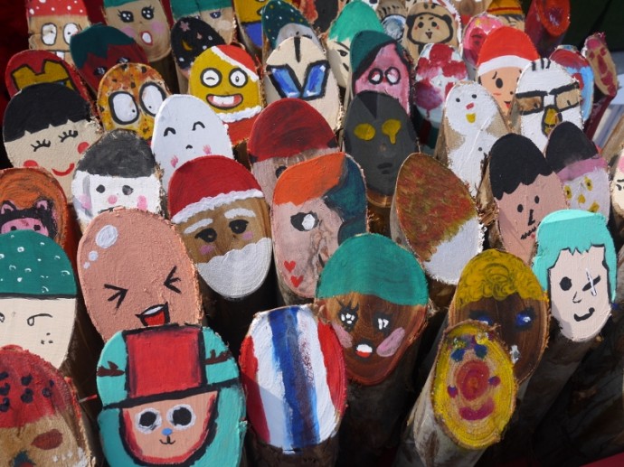 Colorful Christmas Faces Colorful Christmas Faces