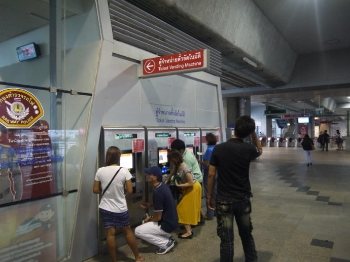 Ticket Machines At Phaya Thai Airport Link Station