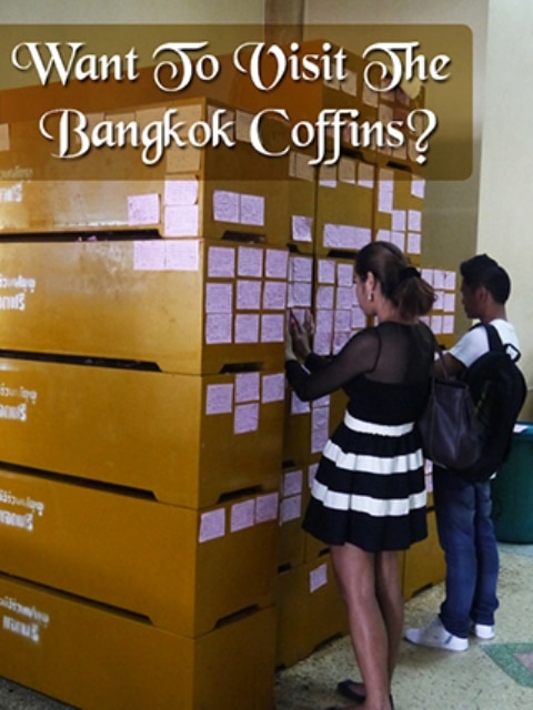 Donating Money For Coffins At A Bangkok Temple