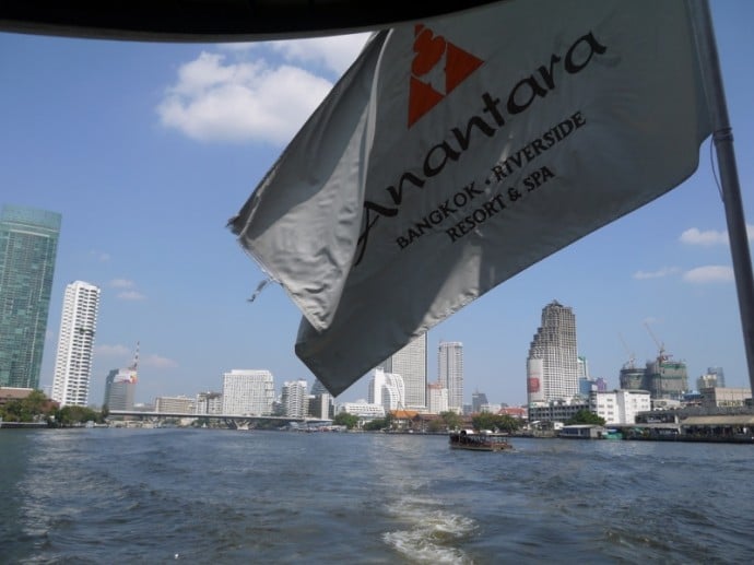 On Board The Boat To Anantara Bangkok Riverside Resort & Spa