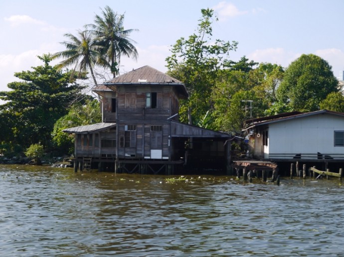 Old Wooden House On Chao Phraya River, Bangkok Old Wooden House On Chao Phraya River, Bangkok