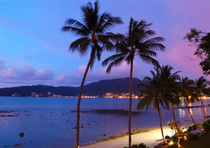 Sunset at the Patong beach, Phuket, Thailand