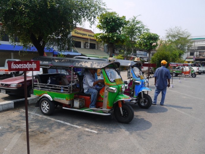 Tuk Tuks At Korat Train Station