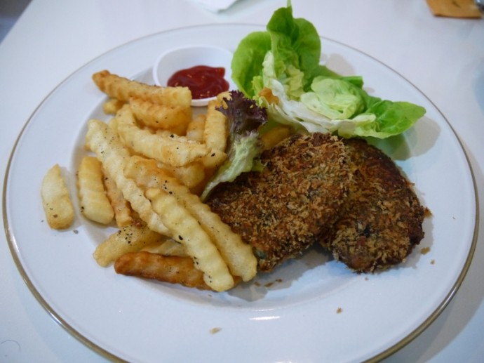 Vegetarian Fish & Chips At Veggie Cottage Cafe, Singapore