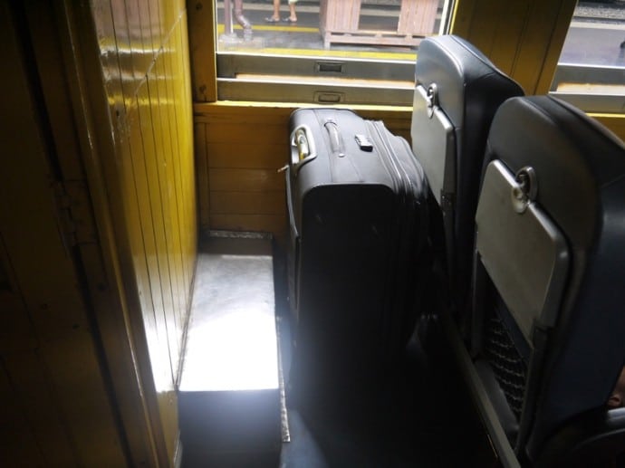 Luggage Space On The Bangkok To Hua Hin Train