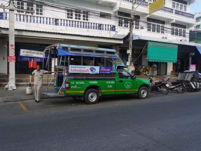 Green Songthaew In Hua Hin