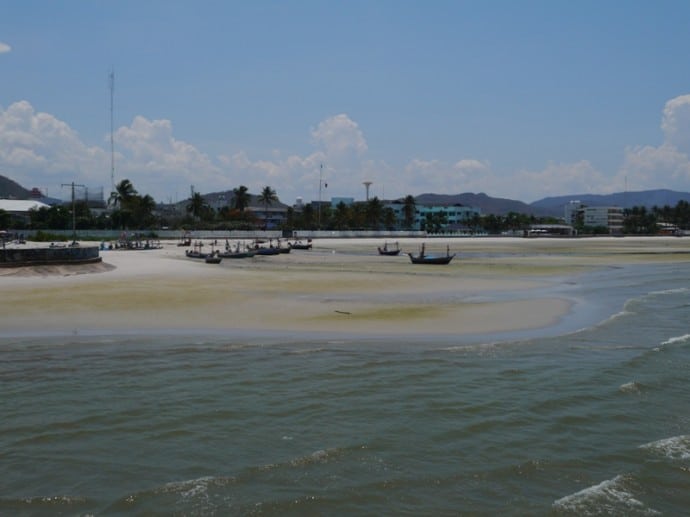 Boats Near The Pier At Hua Hin