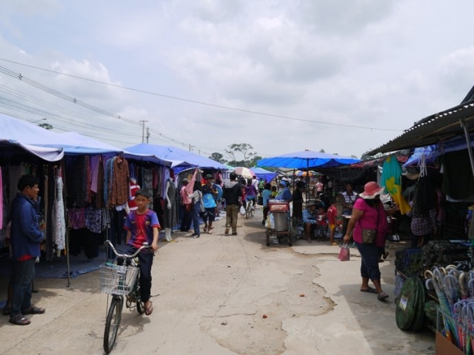 Outdoor Section Of Chong Chom Market, Surin, Thailand