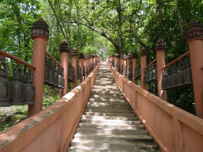 Steps Leading To Buddha Image At Phanom Sawai Forest Park