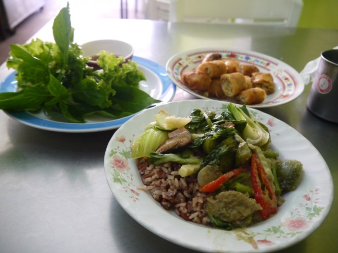 Lunch At Khuanthani Road Vegetarian, Ubon Ratchathani