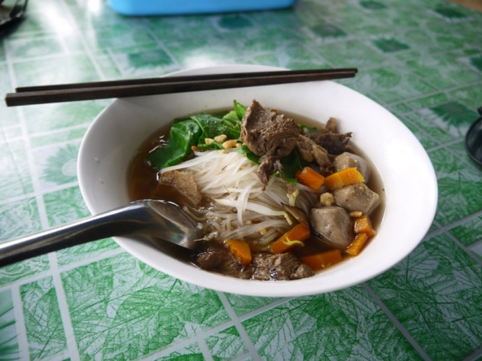 Noodle Soup At Mittraphap Road Vegetarian, Nong Khai