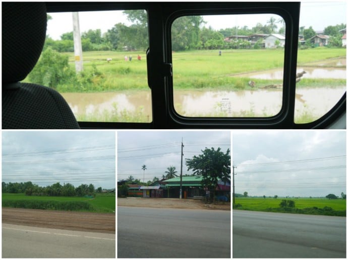 View From Van On Nong Khai To Bueng Kan Journey