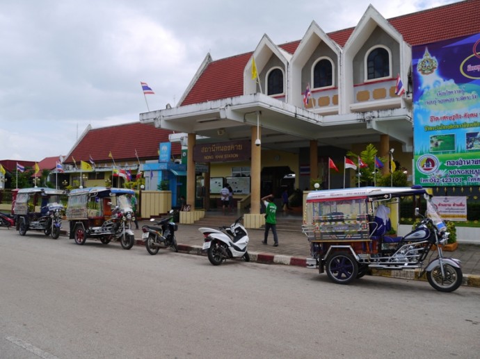 Tuk Tuks Outside Nong Khai Train Station