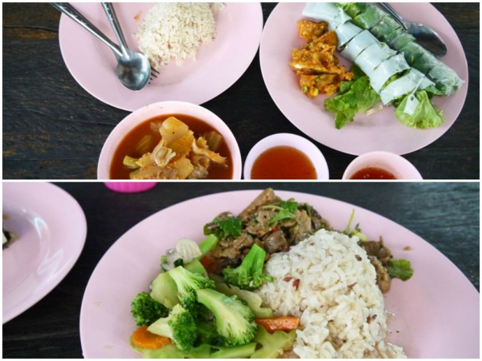 Lunch At Tawanthong Vegetarian, Khon Kaen, Thailand