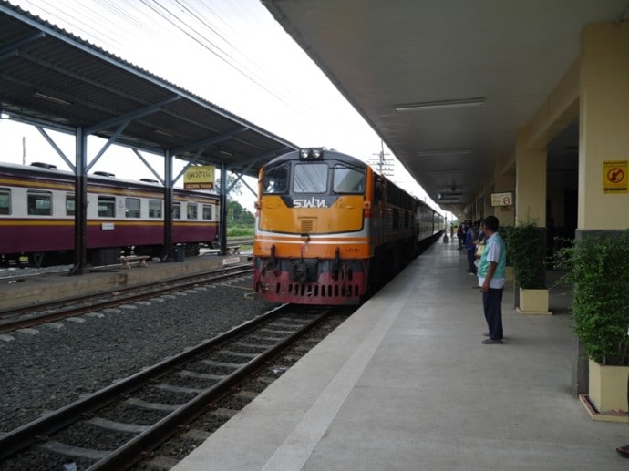 Our Train Arriving At Udon Thani Station