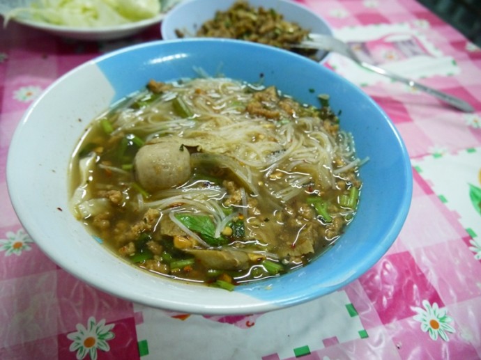 Vegetarian Noodle Soup In Bueng Kan, Thailand