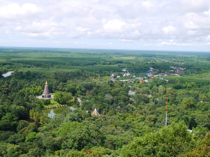 View Of Marble Chedi And Village