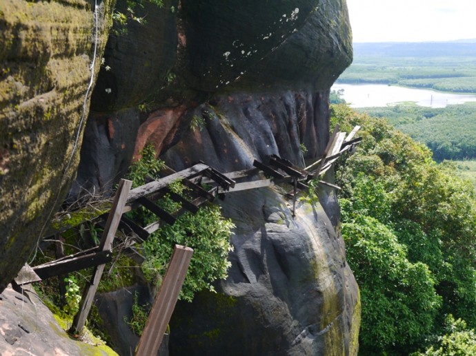 Collapsed Walkway At Wat Phu Tok