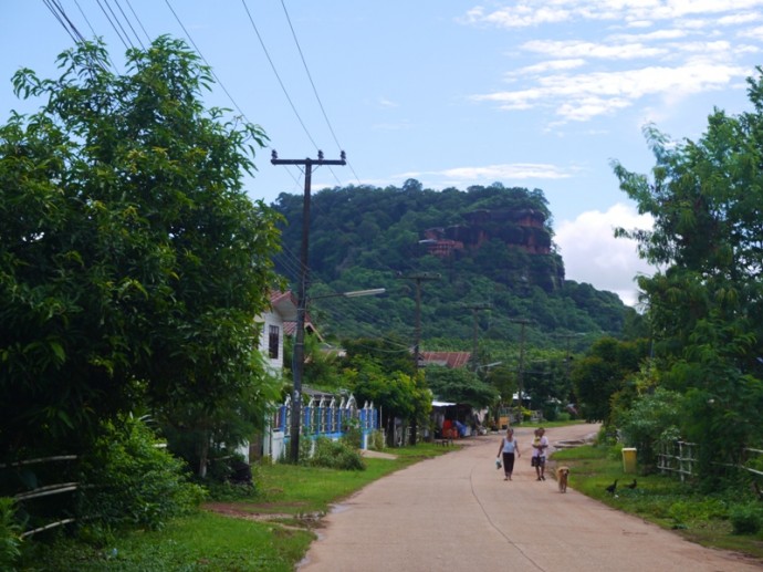 View From Village As You Approach Wat Phu Tok