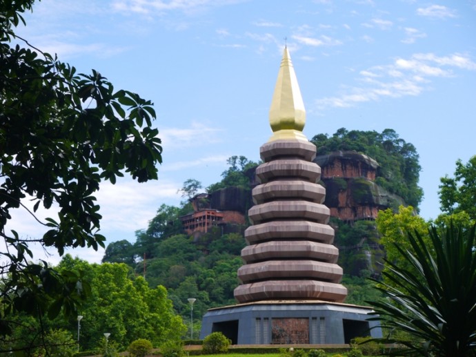 Marble Chedi Containing Some Bone Relics Of Ajahn Juan