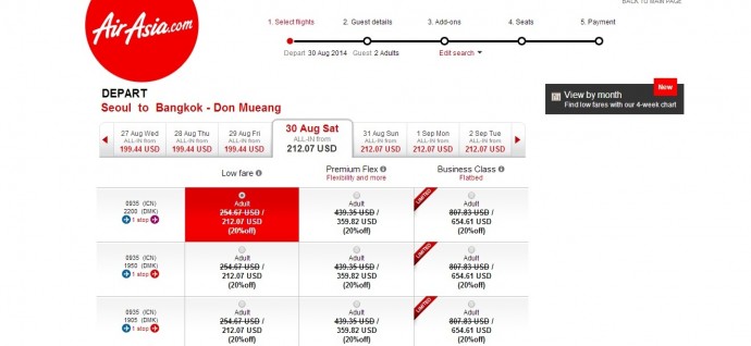 Air Asia - Seoul To Bangkok