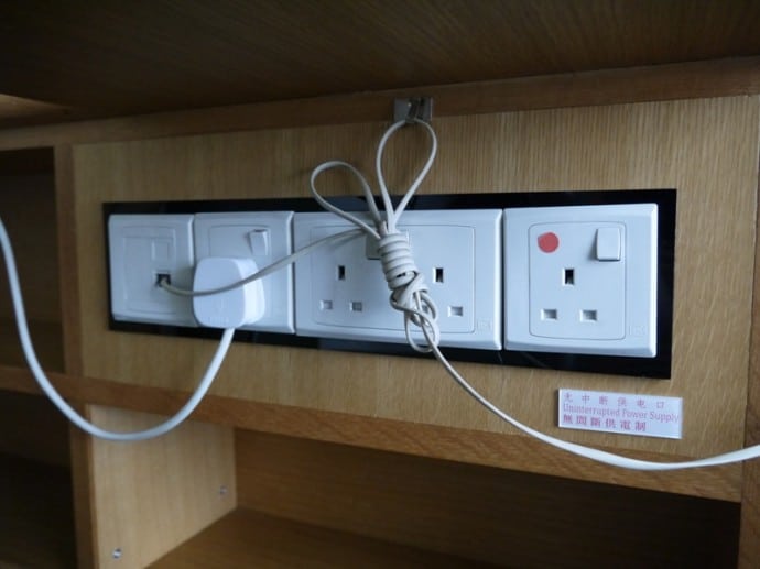 Power Sockets At Bishop Lei International Hotel, Hong Kong