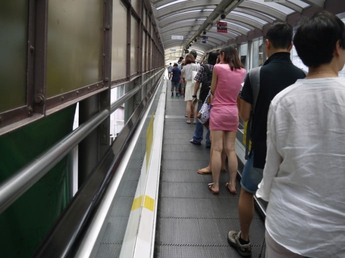 The World's Longest Covered Outdoor Escalator System, Hong Kong Island