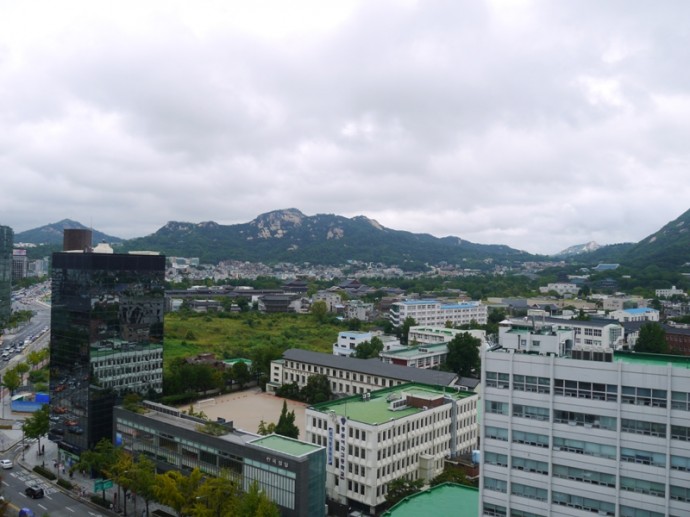 View From Rooftop Looking Towards The Mountains