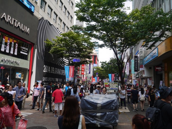 Shopping At Myeong-dong, Seoul