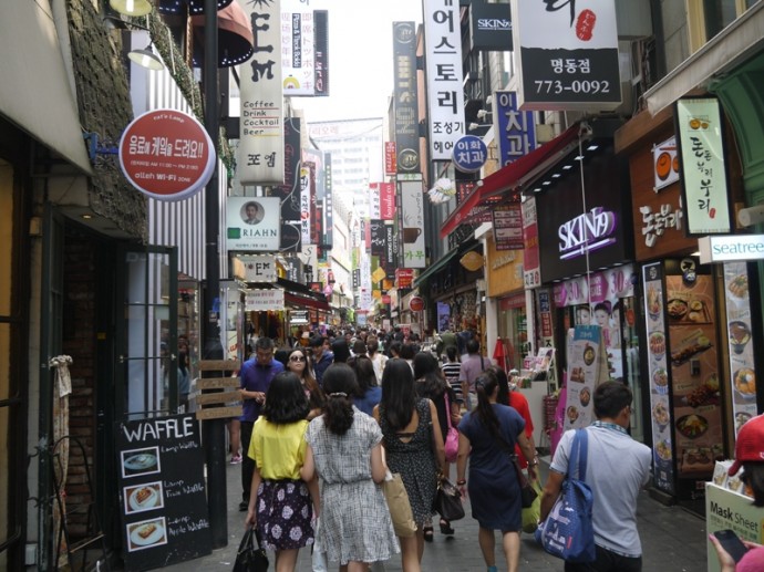 A Side Street In Myeong-dong, Seoul