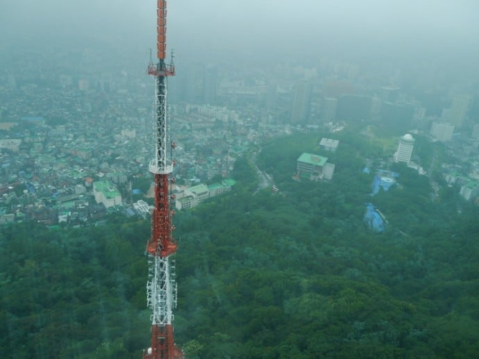 View From Observation Deck Of N Seoul Tower