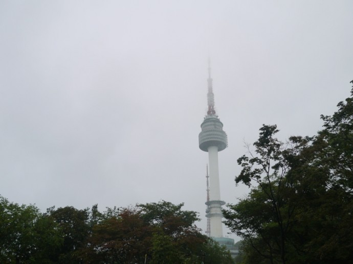 N Seoul Tower Shrouded In Mist