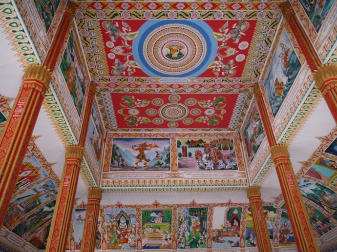 Beautiful & Colorful Temple At Pha That Luang, Vientiane, Laos