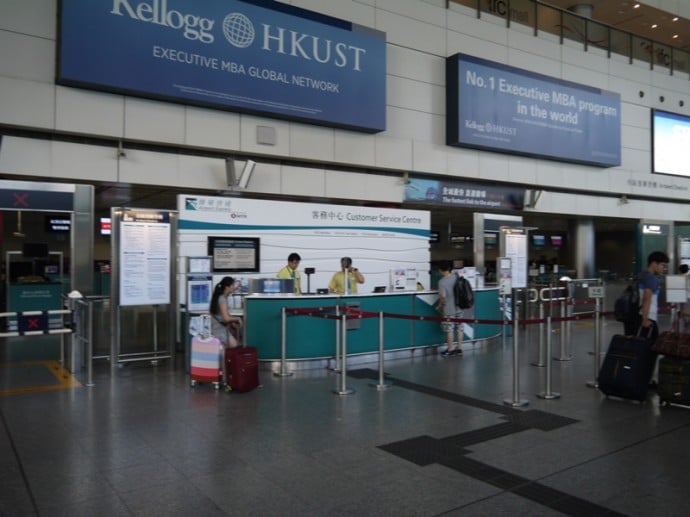 Hong Kong's Airport Express Customer Service Desk