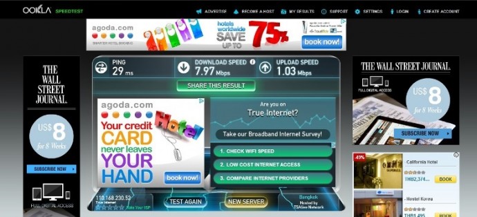 Wifi Speed Test At Littlest Guesthouse, Bangkok