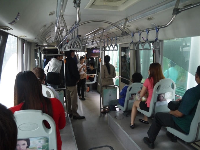 Inside One Of Bangkok's Modern BRT Buses