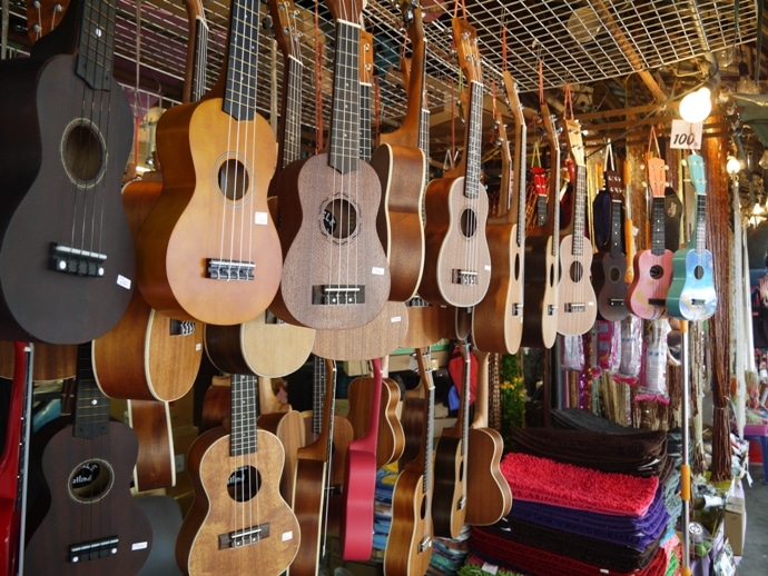 Mini Guitars At Bangkok's Famous Chatuchak Market