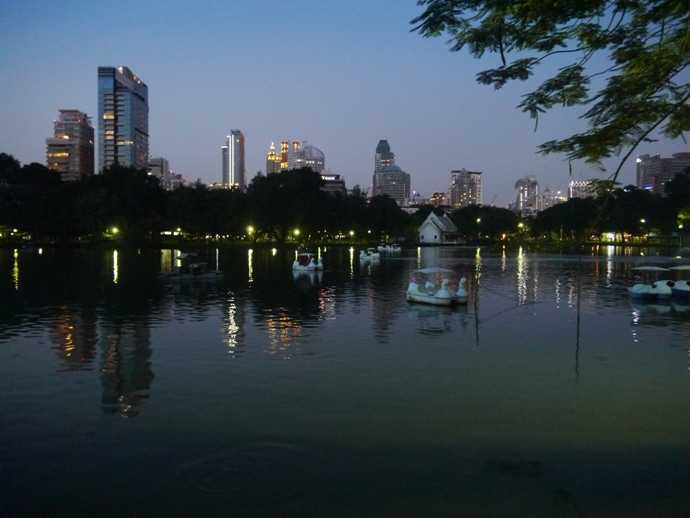 Early Evening Boating At Lumphini Park, Bangkok