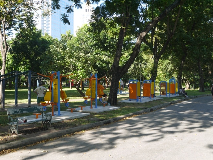 Fitness Equipment At Lumphini Park, Bangkok