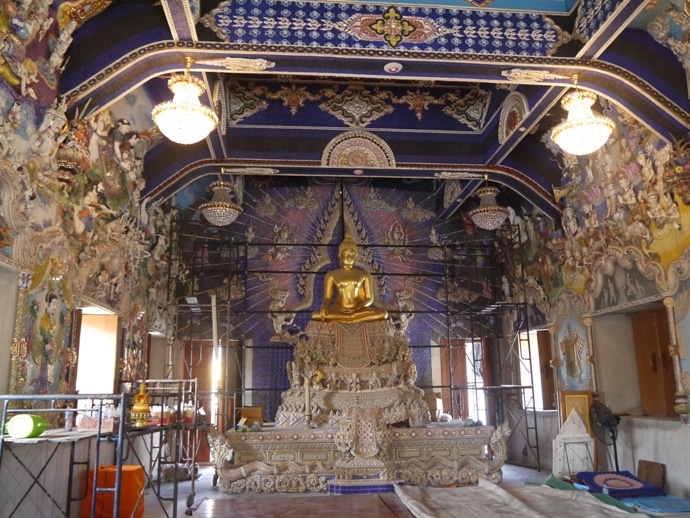 Inside The Main Temple Building At Wat Pariwat