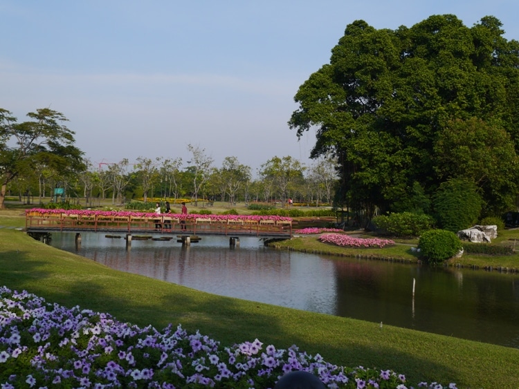 A Colorful Bridge At King Rama IX Park, Bangkok