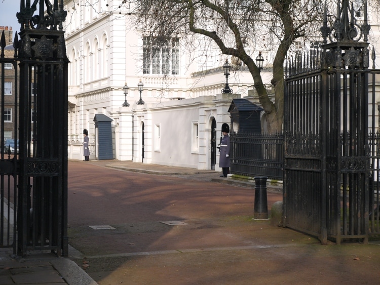 Guards At Clarence House, Home Of Prince Charles & Camilla