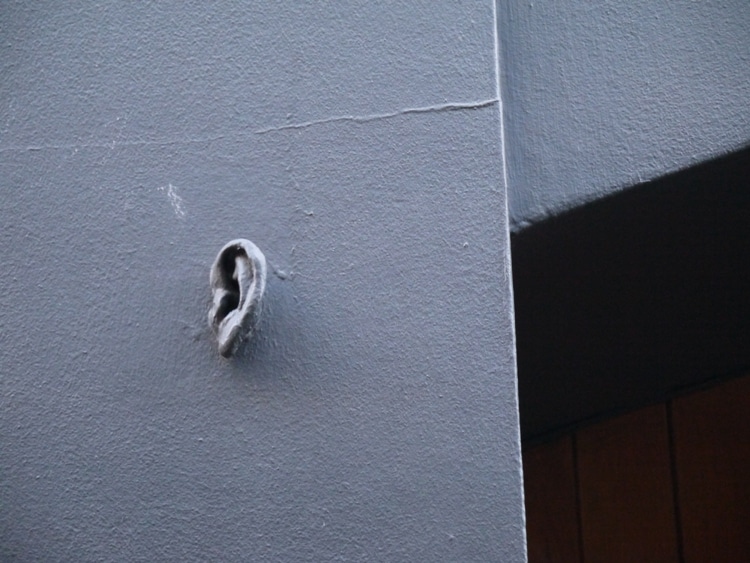 Ear On A Wall In Covent Garden, London