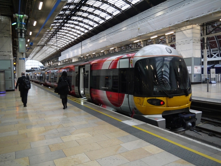 Heathrow Express Train At Paddington Station, London