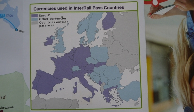 Currencies Used In InterRail Pass Countries