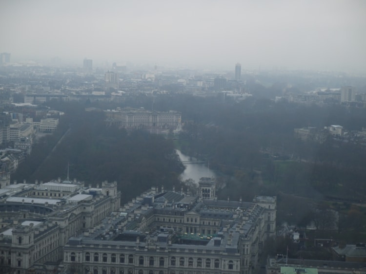 View From The London Eye - Buckingham Palace & Green Park